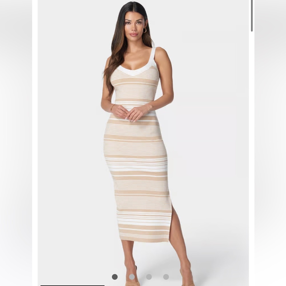 NWT Bebe striped sweater midi dress
